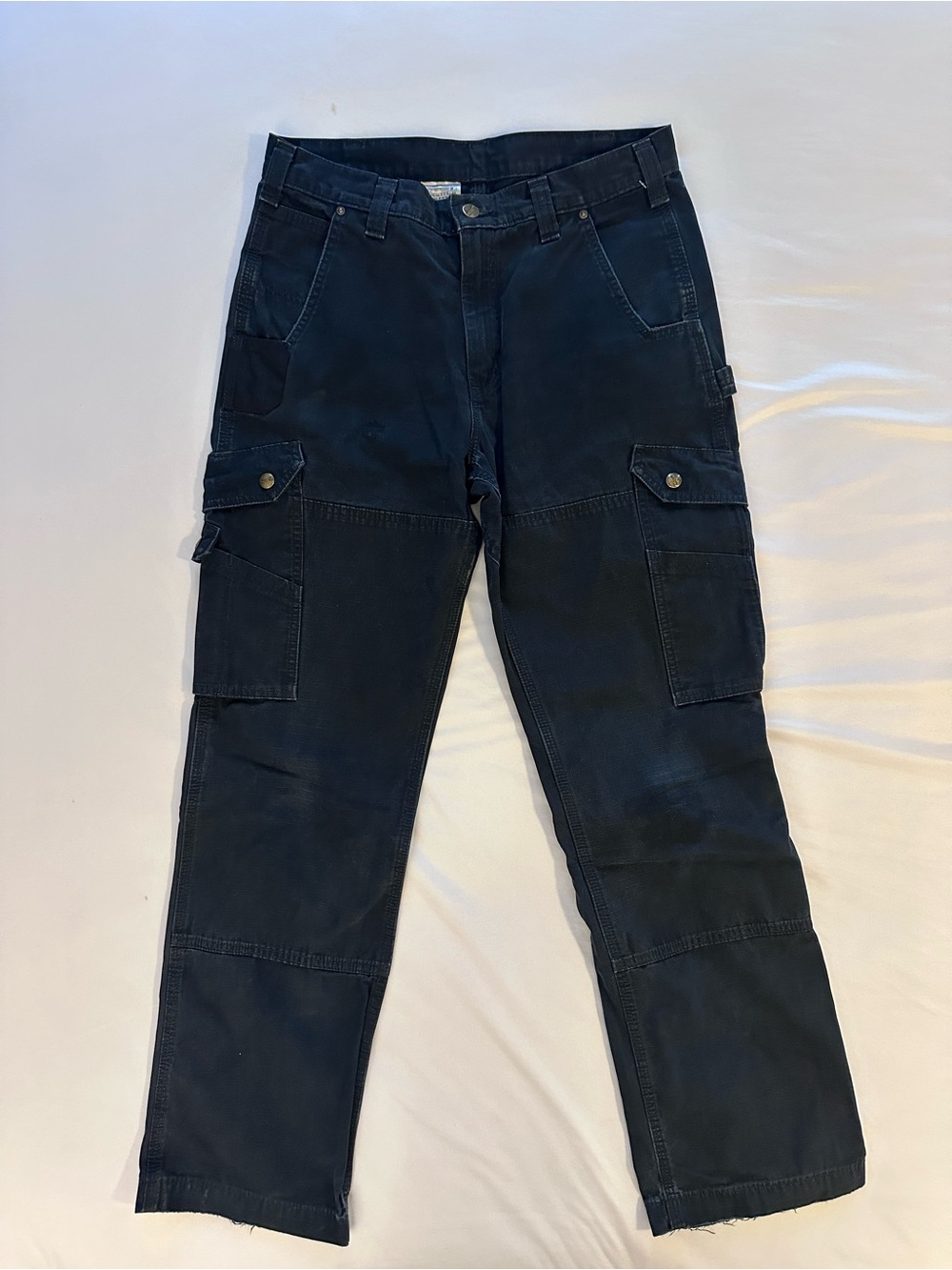 Carhartt Cargo Work Pants 32x32 Faded Black Utility Carpenter Distressed